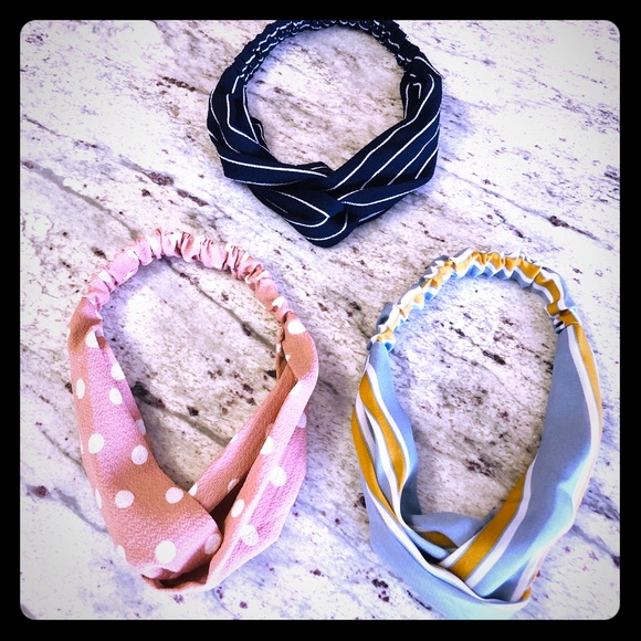 karikun Accessories - 3 Karikun fashion hair bands/head bands pink/blue